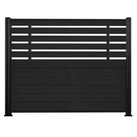 Clôture en bois naturel de style rétro, surface lisse et délicate, anti-rayures, clôture en WPC de qualité supérieure pour la maison et le jardin