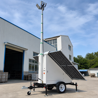 Solarbetriebener Lichtturm mit 12V Gel-Batterie und MPPT Smart Control für Notfallrettung, Katastrophenhilfe, netzunabhängige und abgelegene Arbeitsplätze