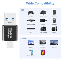Adaptador de Extensión USB 3.0/3.1 Tipo-C Macho a USB 3.0 A Macho Premium para Teléfono Móvil y Portátil