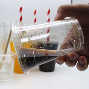 Bicchieri in Plastica PET Trasparente all'Ingrosso con Coperchi Usa e Getta con Slot per Cannuccia per Bevande Fredde Frappè Caffè Ghiacciato - Product Image 3