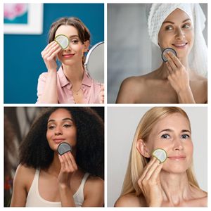 Tampons démaquillants réutilisables avec logo personnalisé, en coton de bambou, pour tous types de peau, avec sac à linge en coton, brosse de bain - Product Image 4