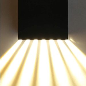Lámpara de Pared Exterior Moderna al por Mayor con Nuevo Diseño Cuadrado LED Solar Impermeable con Iluminación Superior e Inferior Clasificación IP54 - Product Image 5