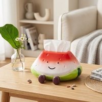 Nouvelle boîte à essuie-tout en caoutchouc motif pastèque - Idéale pour la maison, le salon et les restaurants.