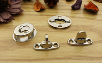 Snowl Twist-Lock Fastener Goujon à vis à 2 trous (Laiton nickelé)