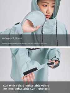 Cape <span class=keywords><strong>de</strong></span> <span class=keywords><strong>pluie</strong></span> imperméable à capuche pour <span class=keywords><strong>femme</strong></span>, idéale pour la conduite <span class=keywords><strong>de</strong></span> vélo électrique, la randonnée et le cyclisme - Utilisation individuelle - Product Image 4