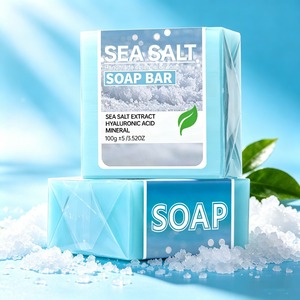 Jabón de Sal Marina en Barra, Jabón Sólido Hecho a Mano con Aceites Esenciales, 100g, para Limpieza Corporal y de Manos - Product Image 4