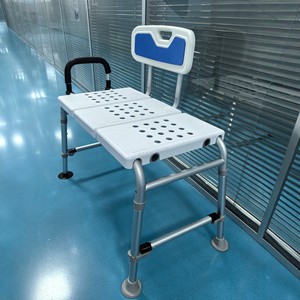 Bathroom Shower Chair For Elderly Non Slip <b>Folding</b> <b>Stool</b> With Backrest And Armrest Standard Size White Plastic - Product Image 1