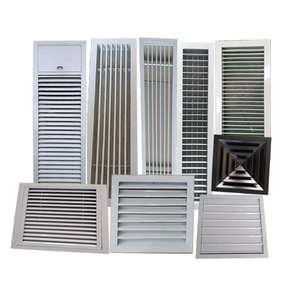 Aluminum Alloy Louvered Air <b>Vent</b> Rectangle Wall Mounted Manual Single Layer Anti Corrosion Industrial HVAC Parts - Product Image 1