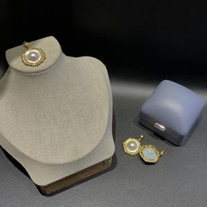 Colgante de Perla Mabei World, Perla Cultivada Blanca Redonda de 18-19 mm, Chapado en Oro, Plata 925, Solitario Clásico, Unisex, para Uso Diario - Product Image 2