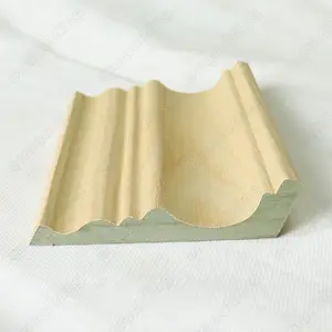 Green MDF wrapped ash veneer crown moulding frame for Hotel decoration