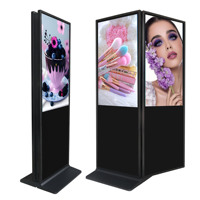 Écran tactile publicitaire LCD vertical double face de 49 à 50 pouces, support d'affichage numérique, kiosque à double écran, Android, magasin de détail, SDK