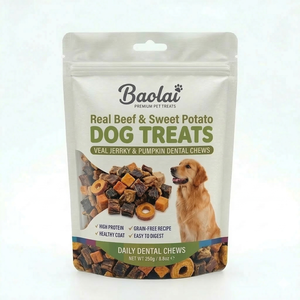 Bolsa de Plástico Impresa Personalizada <span class=keywords><strong>con</strong></span> Base Plana para Golosinas y Snacks para Perros, 200g 500g - Product Image 3