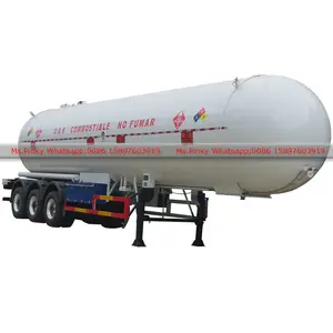 3เพลา50000ลิตร LPG ถัง Semitrailer 25ตัน LPG รถพ่วงรถบรรทุก