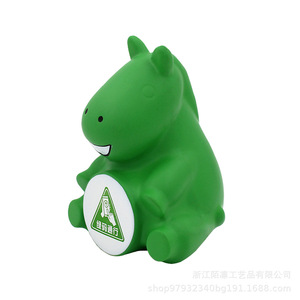 Green Cartoon Hippo PU Foam Desk Decor Slow <b>Rebound</b> Stress Toy For Office And Home Use - Product Image 5