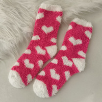 Chaussettes de sol en polaire corail pour femmes, douces et chaudes, en peluche, pour la maison, chaussettes de sommeil d'hiver, chaussettes d'intérieur