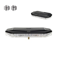 Barre lumineuse mini ECE R65 R10 SAE J845 Classe 1, 48 LED haute puissance, IP66, 12-24V, fixation permanente à boulon unique, balise d'avertissement ambre
