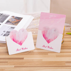 Carte de saint-valentin amour coeur rose rouge merci surtout meilleurs vœux cartes cadeaux de vœux sans enveloppe 2023 - Product Image 2