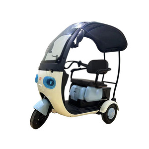 Tricycle électrique 1 place avec auvent, carrosserie ouverte, trike pour passagers - Product Image 4