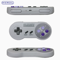 Manette de jeu sans fil 2,4 G avec 2 récepteurs, bouton violet, compatible avec SNES Mini/PC/Windows/NS/Switch/Téléphone