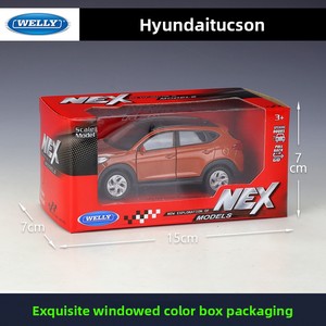 WELLY 1:36 Hyundai Tucson Modèle de voiture en alliage moulé sous pression, <span class=keywords><strong>jouet</strong></span> à rétrofriction avec pneus en caoutchouc pour enfants, cadeau, vente en gros - Product Image 3