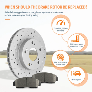 Juego de Rotores de Freno de Disco Delanteros de Alta Calidad de 337.9 mm 43512-60190 43512-60191 para <span class=keywords><strong>Toyota</strong></span> 4Runner y Lexus GX460 2010-<span class=keywords><strong>2023</strong></span> - Product Image 3