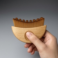 Brosse faciale lymphatique en bois avec poils de chèvre naturels, brosse nettoyante pour le visage en poils de cheval, drainage lymphatique