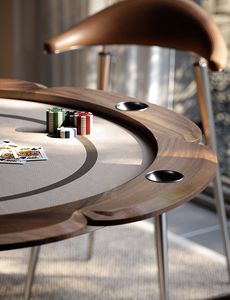 Mesa de póquer de nogal negro norteamericano de gama alta <span class=keywords><strong>minimalista</strong></span> italiana Villa sala de estar entretenimiento mesa de <span class=keywords><strong>ajedrez</strong></span> y cartas - Product Image 4