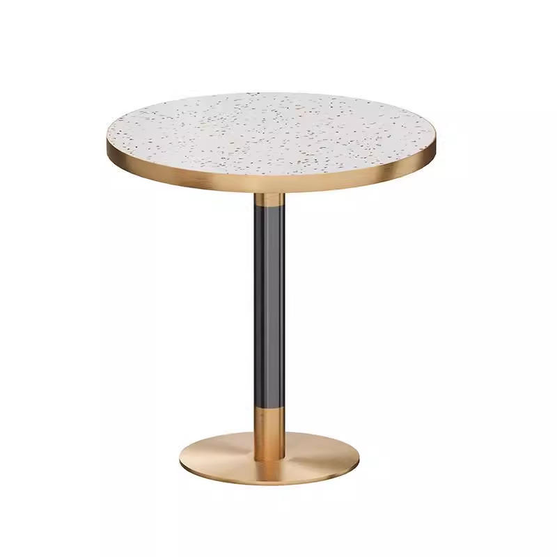 Mesa redonda de madera maciza de 0,6 m