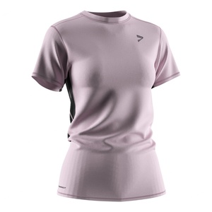 T-shirt rose léger et à séchage rapide pour femme, idéal pour la gym, la course et le fitness, avec empiècements en mesh sous les aisselles. - Product Image 5