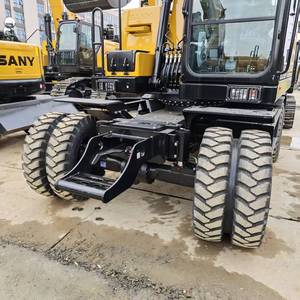 SANY SY155W 15.5 Ton Wheel Excavator Hydraulic Wheel Digger Construction <b>Machinery</b> for Sale - Product Image 2