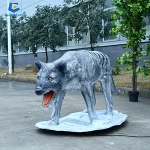 NL-B027动画狼雕像现实动画动物服装待售