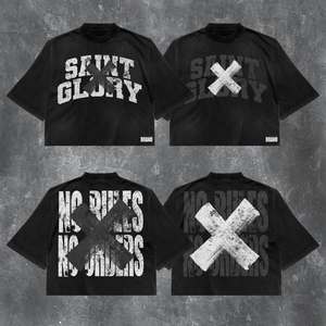 Personalizado 250 Gsm 100% algodón pesado de gran tamaño camiseta Boxy Fit serigrafía Crop Vintage camiseta para hombres - Product Image 1