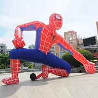 Articles de fête en plein air, personnages de dessins animés géants, personnages de films, super-héros Spiderman gonflables, gonflables publicitaires