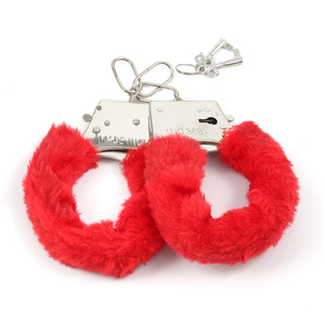 Soft Metal <strong>Fluffy</strong> Fuzzy BDSM Flirting Adult Game Tools Plush Handcuffs Ankle <strong>Cuffs</strong> - Product Image 2
