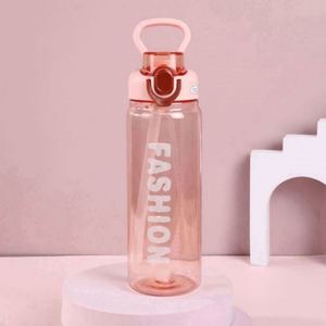 Large-Capacity Reusable Food Safe Transparent Solid Color PC Plastic Fitness One-Button Water <b>Bottle</b> Straw Water <b>Bottle</b> With - Product Image 5