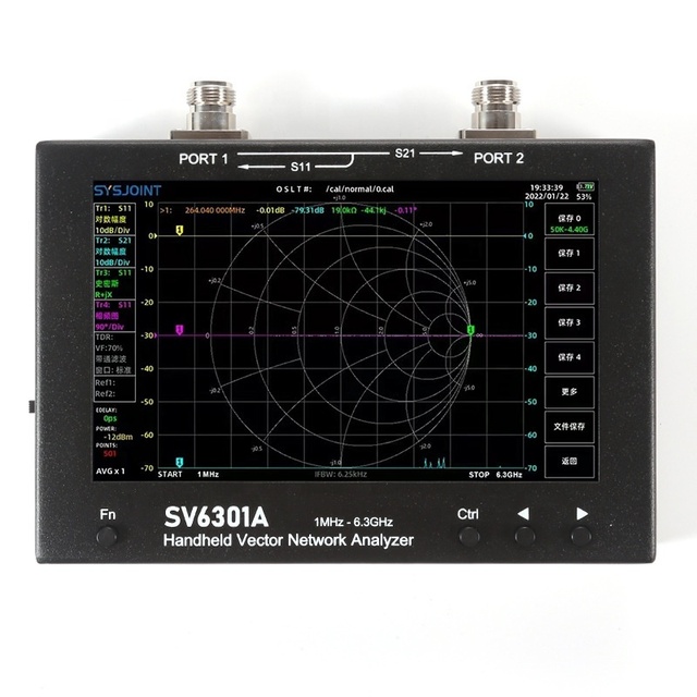 SV6301A Vector Network Analyzer 1MHz-6.3GHz Antenna Filter Amplifier Cable RF Component Testing