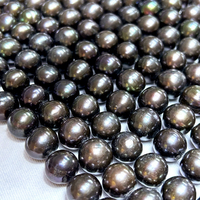 Perles d'eau douce naturelles 10-13mm grande taille perles d'eau douce en vrac couleur paon noir pour la fabrication de bijoux Perle approvisionnement en gros