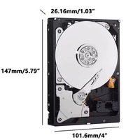 Festplatte für Purple 6TB WD60PURX 3,5 Zoll 5400 U/min 64MB SATA 6Gb/s HDD für CCTV DVR NVR Überwachungssystem Video