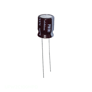 Condensador Original de Aluminio UPW2C100MPD, 10uF, 20%, 160V, Radial TH, 10 uF - Product Image 1
