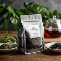 Sachets de thé matcha personnalisés avec logo imprimé, 30g, 50g, 100g, sachets refermables en aluminium, sachets en plastique pour emballage alimentaire