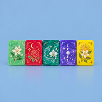 Tuiles en résine à dégradé multi-tons, jeu de Mahjong américain pour 4 joueurs, thème Lune et Étoiles Célestes