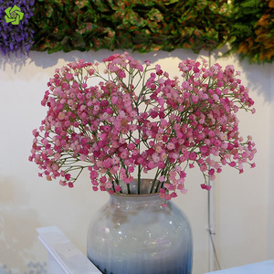 B025A Fleurs artificielles en soie bleu clair effet ciel étoilé, haute simulation, pour décorations de mariage et décoration intérieure - Product Image 3