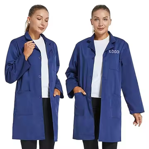 Vente en gros Uniforme de médecin unisexe qualité supérieure avec plusieurs poches à manches longues Blouse de laboratoire blanche personnalisée Uniforme de médecin infirmière - Product Image 5