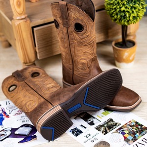 Botas de Vaquero Estilo Occidental para Hombre, Corte en V, Bordadas, Talla Grande, Nuevo Estilo, Botas de Vaquero Mexicanas al por Mayor, Botas de Vaquero a la Moda - Product Image 3