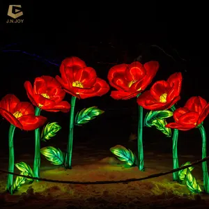 SGLF79 Hot sale theme lantern show silk cloth flower lantern festival for wedding decoration lantern