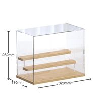Vitrine transparente à 3 niveaux avec comptoir de porte Vitrine de protection anti-poussière pour objets de collection Action Figure Toy
