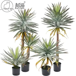 Fabrika satış yüksek kalite sahte agave bonsai ağacı yapay dracaena bitki ev dekorasyon için