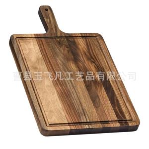 Bandeja de servir de madera maciza 40x23x2cm con asa para uso en restaurantes - Product Image 1