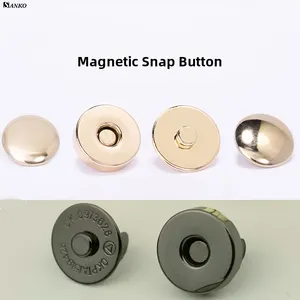 Good Quality Matt Black Metal Snap Button Acrylic Button For Leather Fabric Button 4 Parts Round Fastener Metal