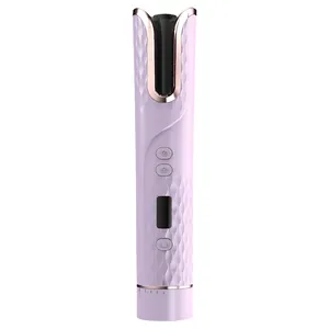 Whole Sale New Portable USB Charging Automatic Curling Iron Smart LCD Home Mini Lazy Cordless Hair Curling Iron